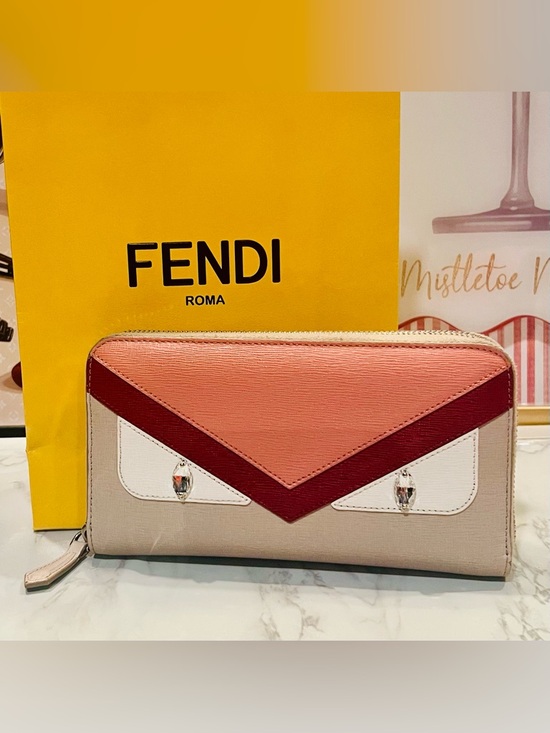 Fendi Handbags - Fendi Monster Colorblock Zip-Around Wallet EUC